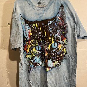 Cat Tee 2XL Psychedelic Teal